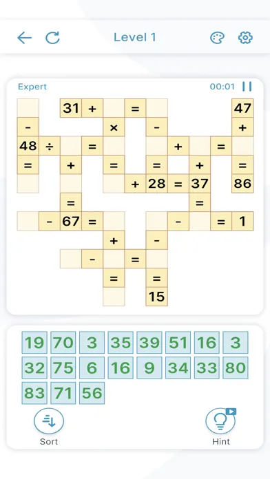 Скриншоты Math Crossword Puzzle