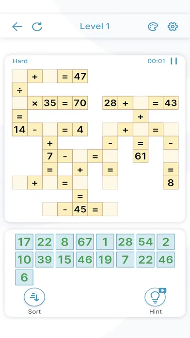 Скриншоты Math Crossword Puzzle