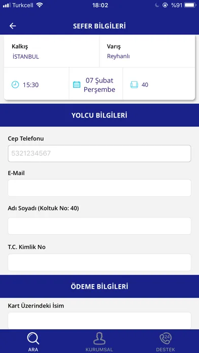 Capturas de tela do Hatay CSR Seyahat