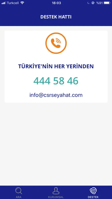 Capturas de tela do Hatay CSR Seyahat