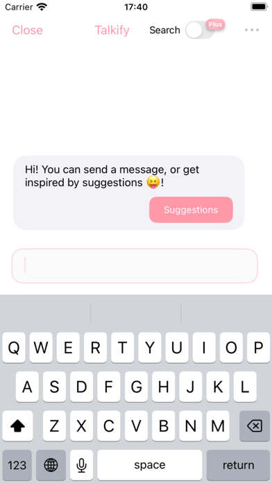 Tangkapan skrin Talkify App