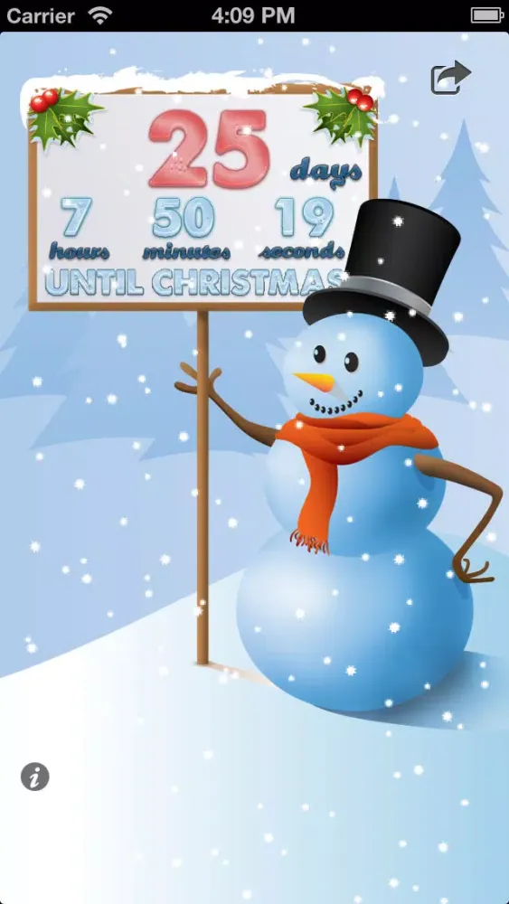 Capturas de pantalla de Christmas Countdown Free - Snow Globe with Christmas Music