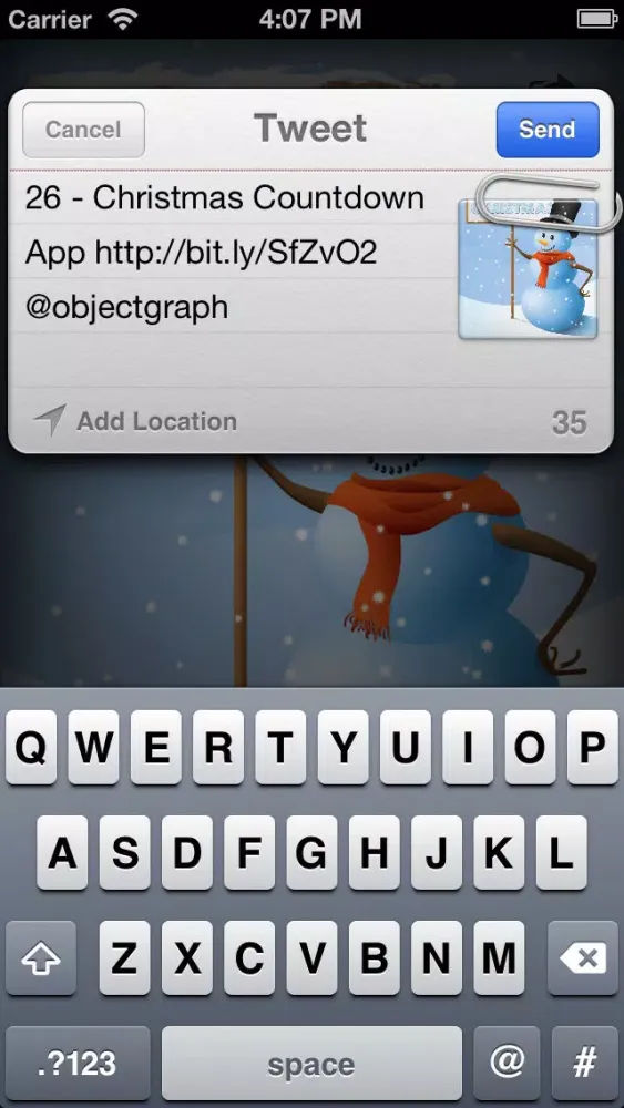Capturas de pantalla de Christmas Countdown Free - Snow Globe with Christmas Music