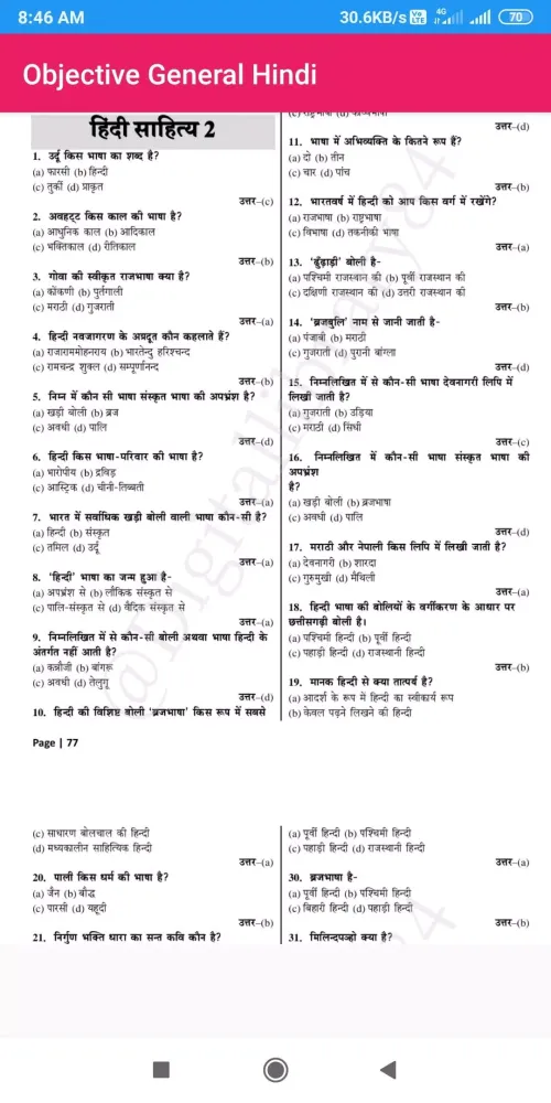 Capturas de tela do Vastunishth Samanya Hindi for ALL Competitive Exam