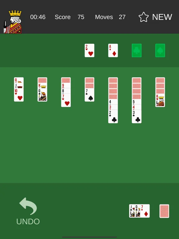 Tangkapan layar Klondike Solitaire. Patience iPad 