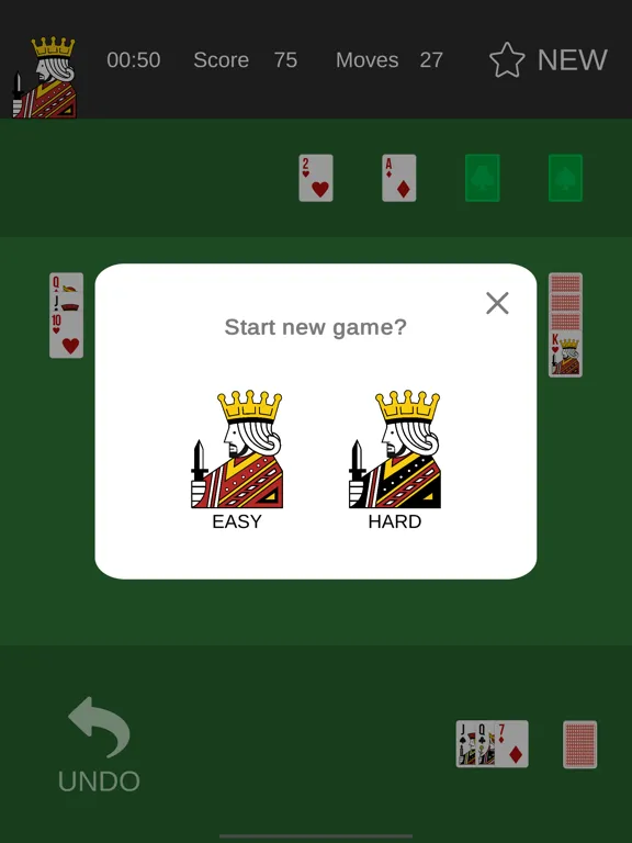 Tangkapan layar Klondike Solitaire. Patience iPad 