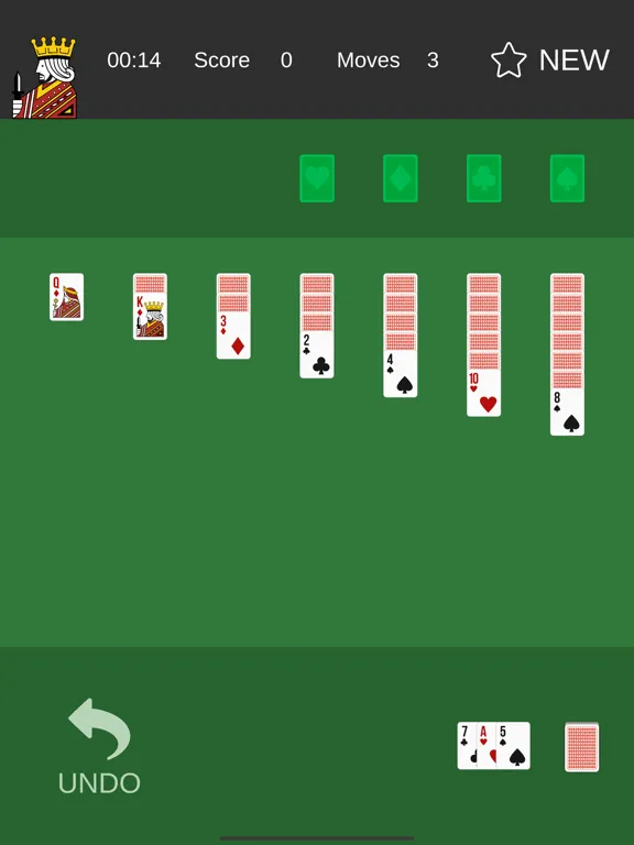 Tangkapan layar Klondike Solitaire. Patience iPad 