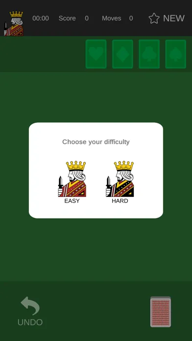 Tangkapan layar Klondike Solitaire. Patience