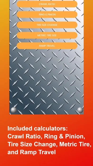 Capturas de tela do 4x4 and Off-Road Calculators