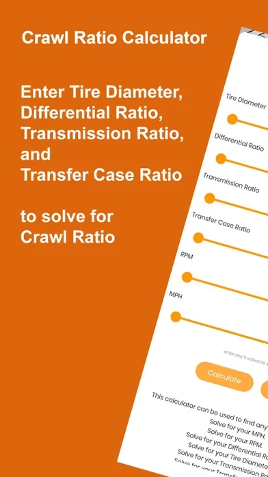 Capturas de tela do 4x4 and Off-Road Calculators