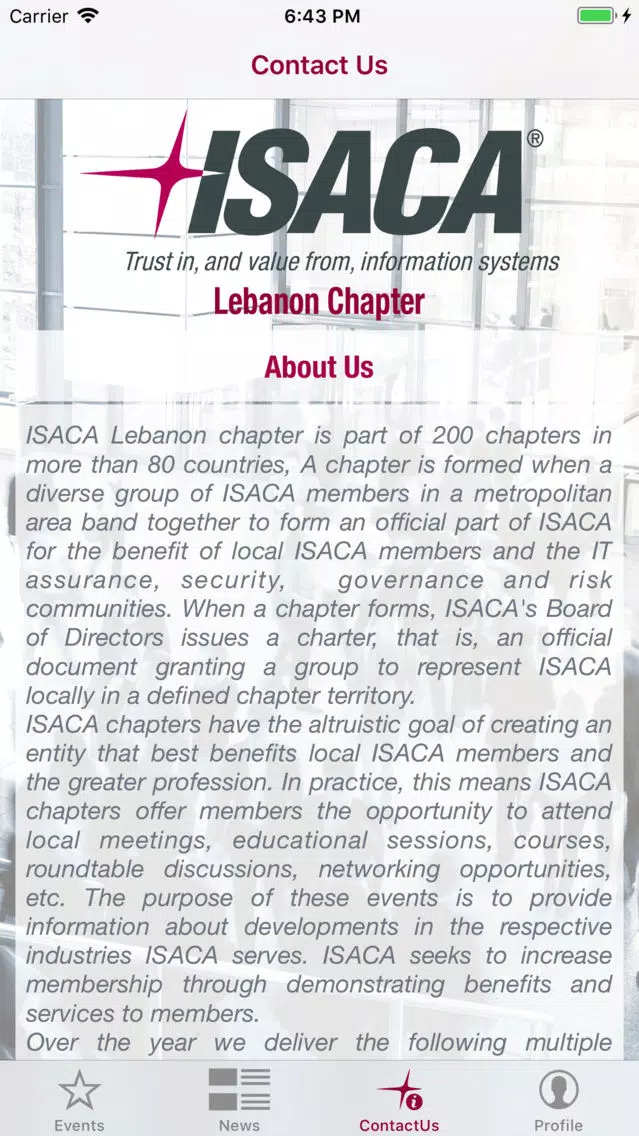 ISACA - Lebanon Screenshots