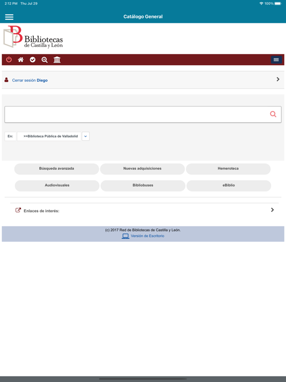 Скриншоты Bibliotecas Castilla y León iPad 