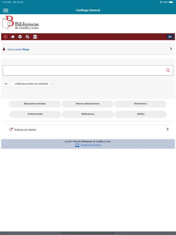 Bibliotecas Castilla y León iPad  スクリーンショット