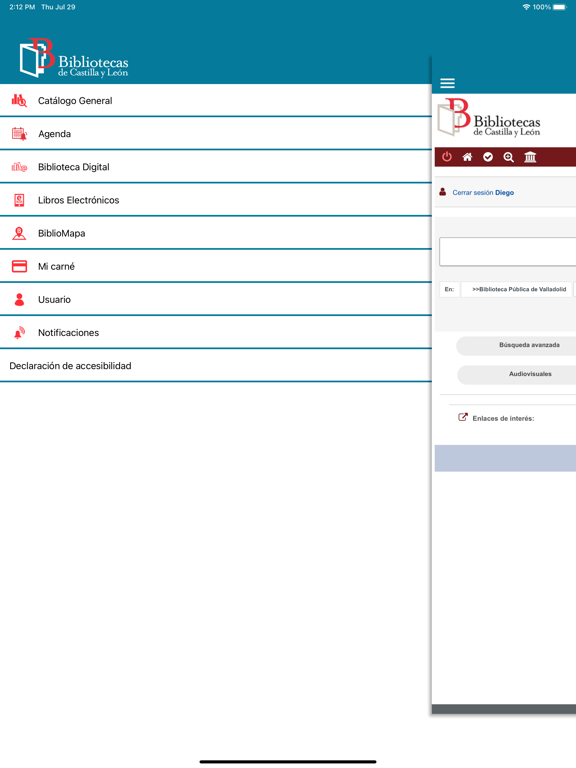 Скриншоты Bibliotecas Castilla y León iPad 