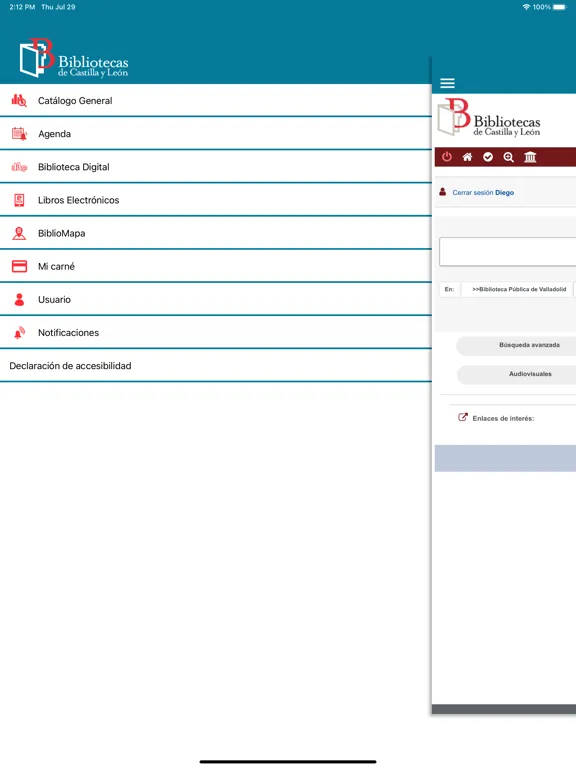 Bibliotecas Castilla y León iPad  スクリーンショット