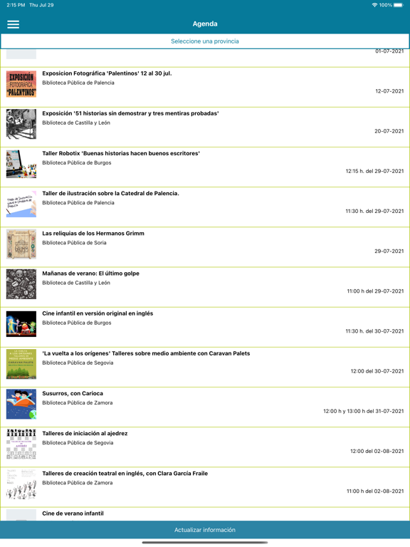 Скриншоты Bibliotecas Castilla y León iPad 