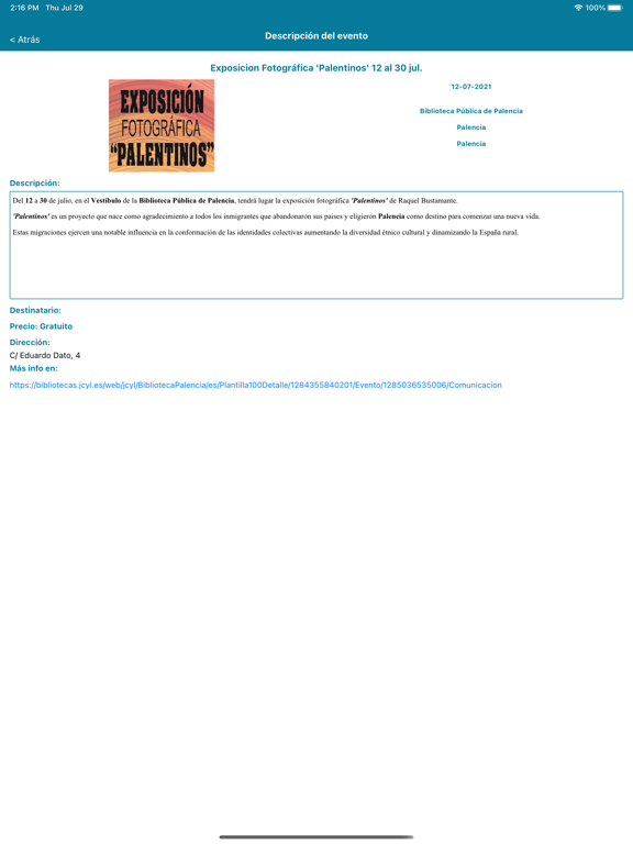 Скриншоты Bibliotecas Castilla y León iPad 