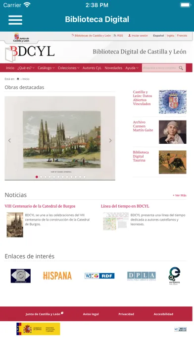 Bibliotecas Castilla y León スクリーンショット