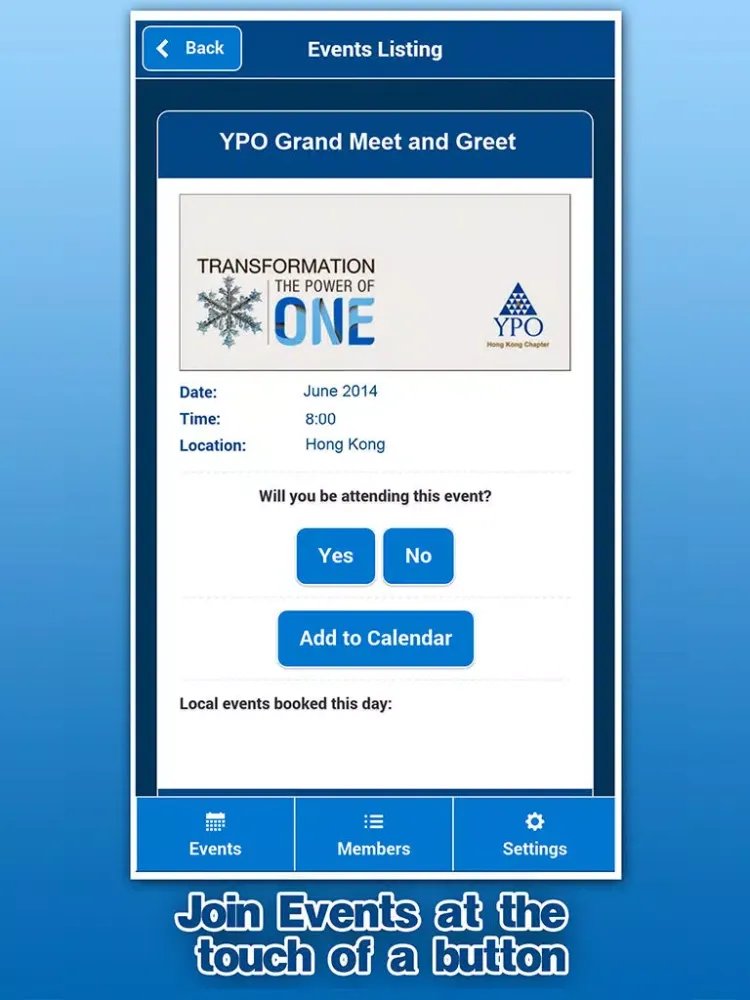 Скриншоты YPO Hong Kong iPad 