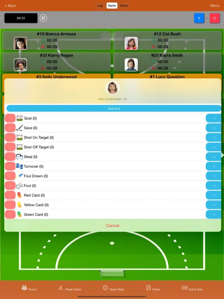 Capturas de pantalla de Field Hockey Stat Recorder3000 iPad 