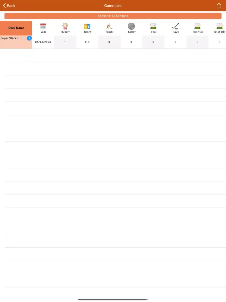 Capturas de pantalla de Field Hockey Stat Recorder3000 iPad 