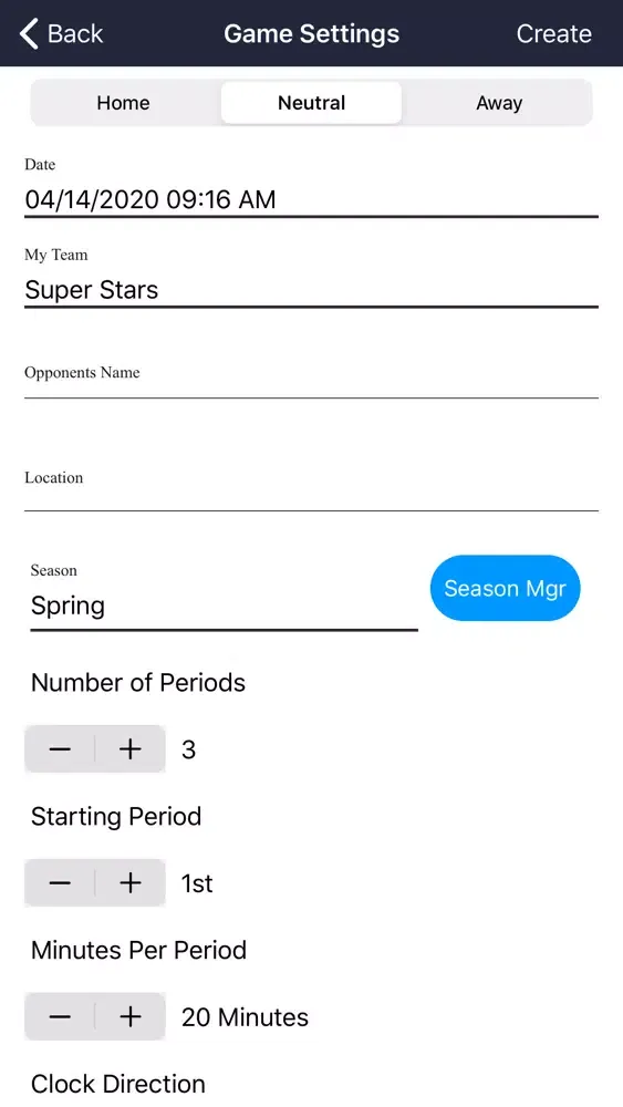 Скриншоты Hockey Stat Recorder 3000