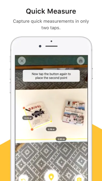 ภาพหน้าจอของ TapMeasure – AR utility