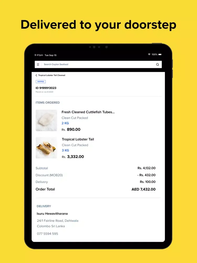 تصاویر Ceylon Ocean Seafood iPad 