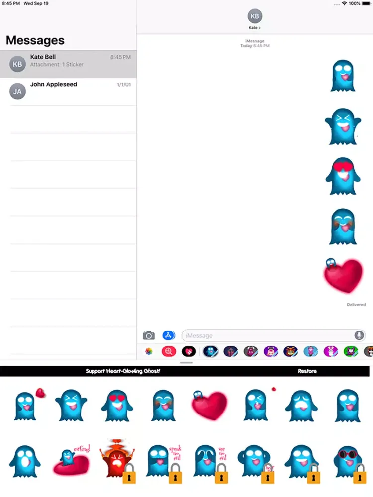 Screenshot di Heart-Glowing Ghost iPad 