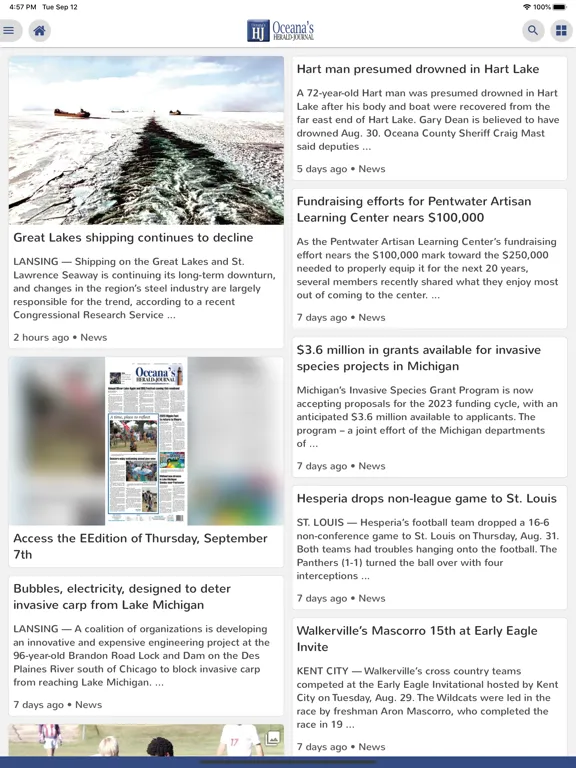 Oceana’s Herald-Journal iPad  স্ক্রিনশট
