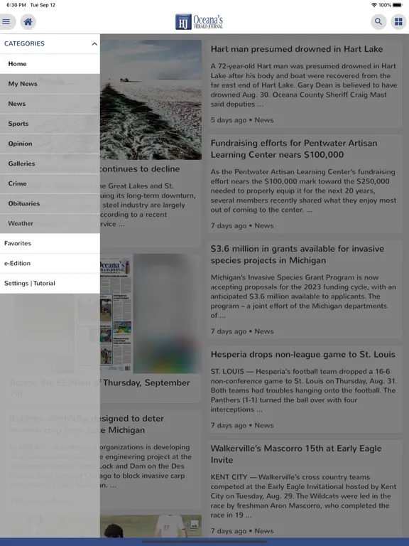 Oceana’s Herald-Journal iPad  স্ক্রিনশট