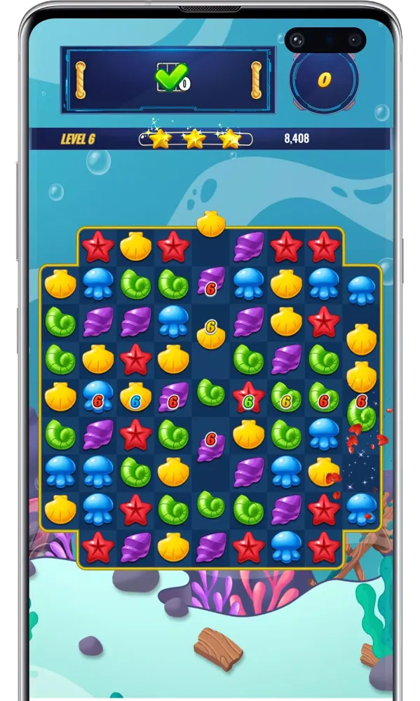 Ocean Crush Match 3 Screenshots
