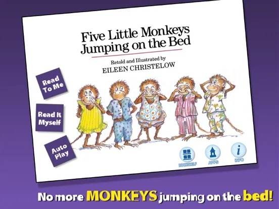 5 Monkeys Jumping on the Bed iPad  Screenshots