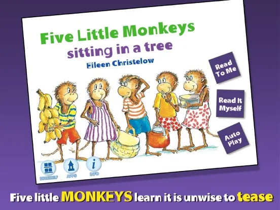 Ảnh chụp màn hình của 5 Monkeys Sitting in a Tree iPad 
