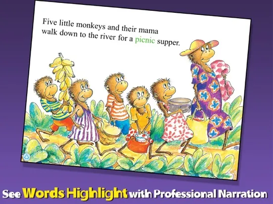 Ảnh chụp màn hình của 5 Monkeys Sitting in a Tree iPad 