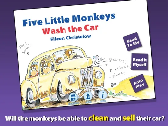 5 Little Monkeys Wash the Car iPad 應用截圖