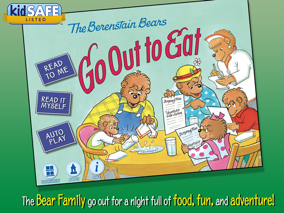 Capturas de tela do Berenstain Bears Go Out to Eat iPad 