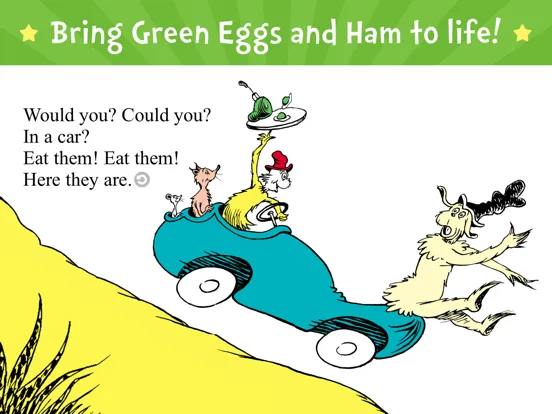 Tangkapan layar Green Eggs and Ham iPad 
