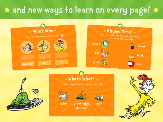 Tangkapan layar Green Eggs and Ham iPad 
