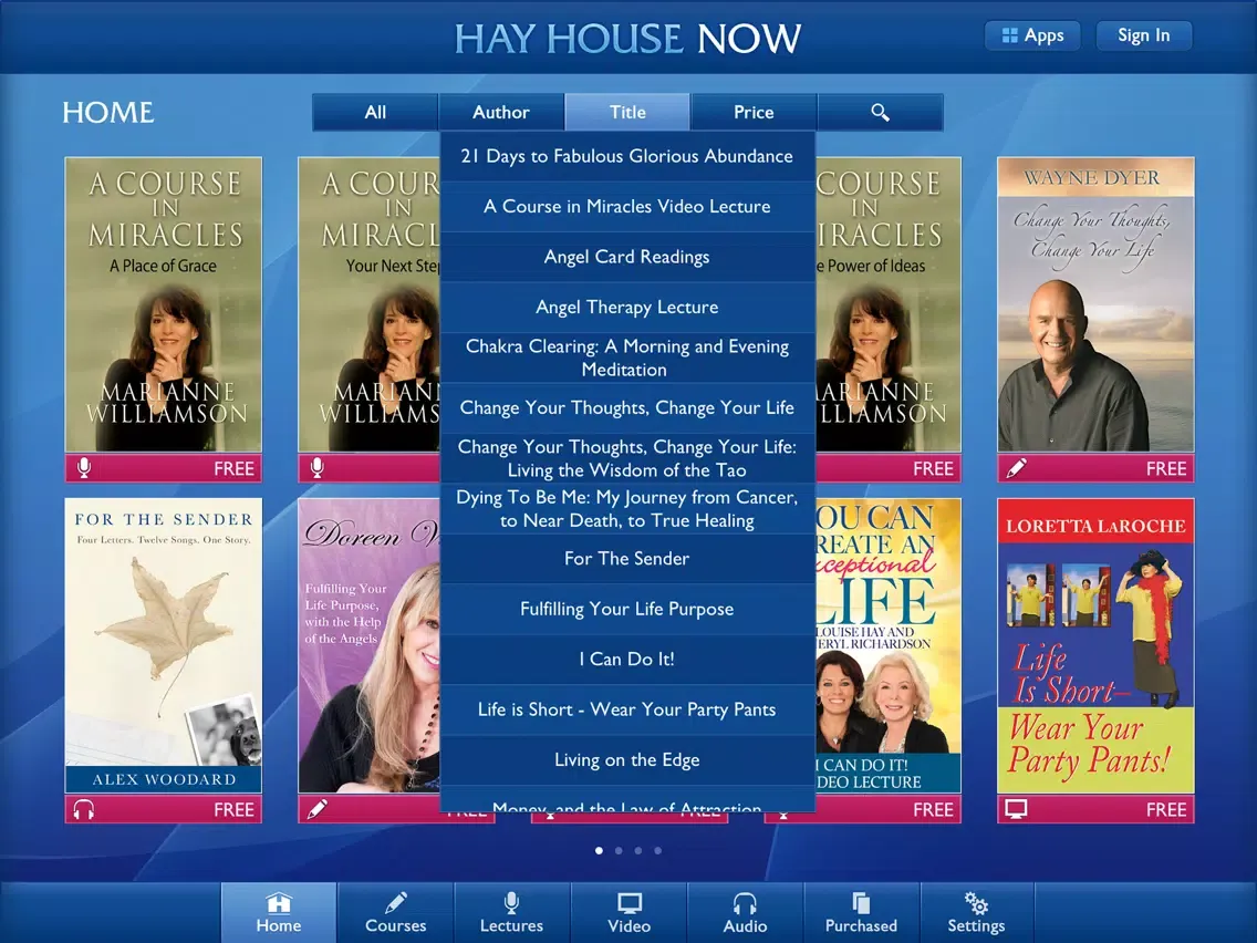 Zrzuty ekranu Hay House NOW iPad 