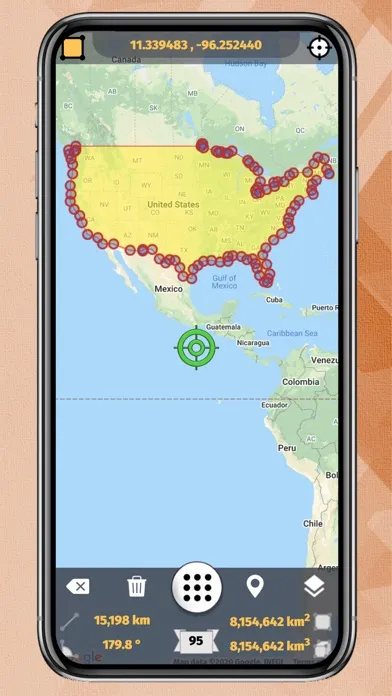 Tangkapan layar GPS Area Measurement Lite
