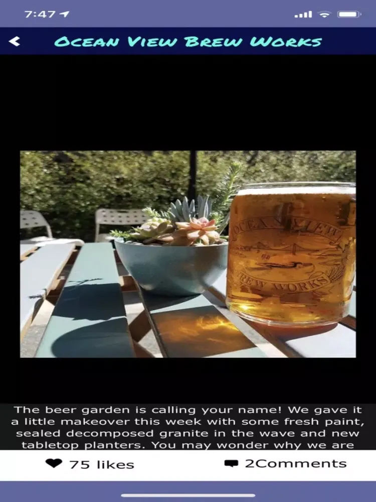 Ocean View Brews iPad  Screenshots
