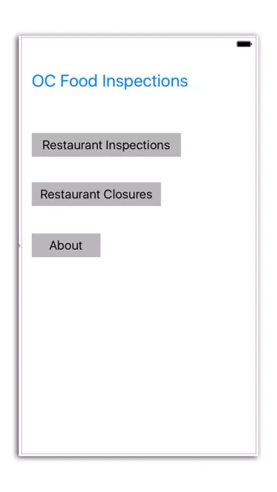 OC Food Inspections Screenshots