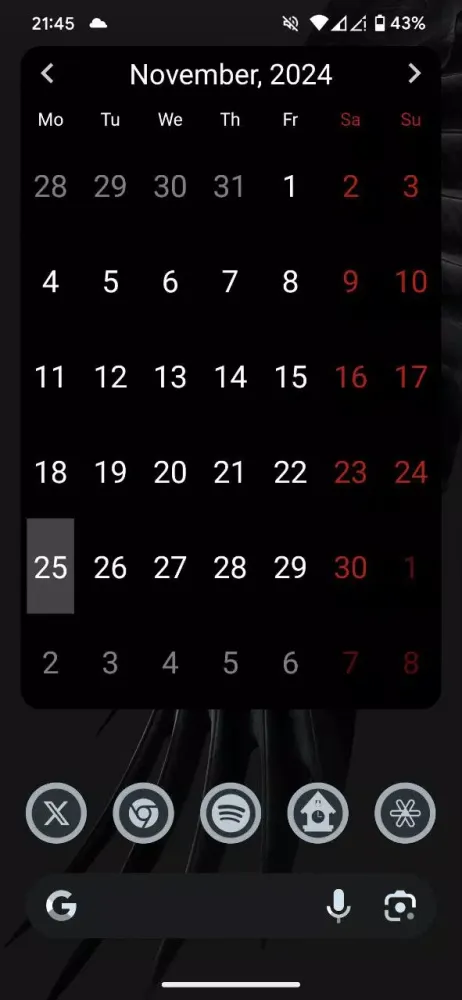 Julls' Calendar Widget Lite Screenshots