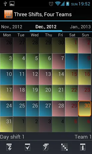 Shift Schedule + Alarm Clock Screenshots