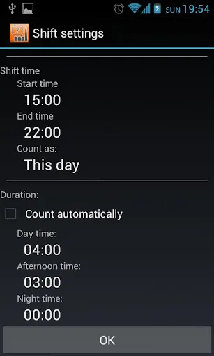 Shift Schedule + Alarm Clock Screenshots