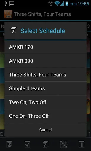Shift Schedule + Alarm Clock Screenshots