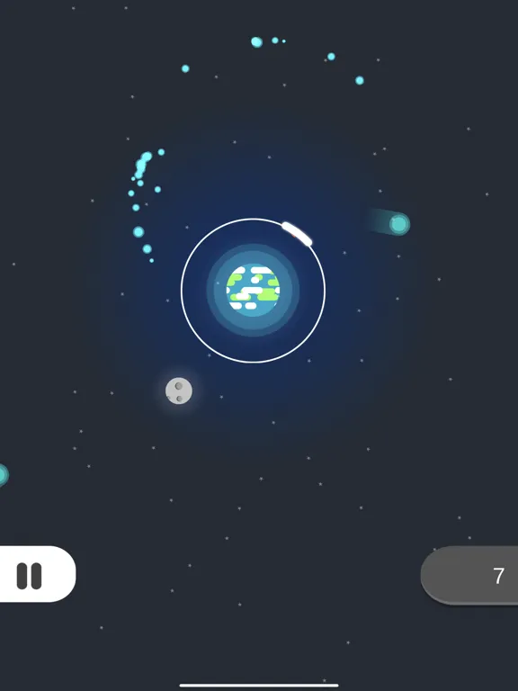 Tangkapan skrin Asteroid Defender iPad 