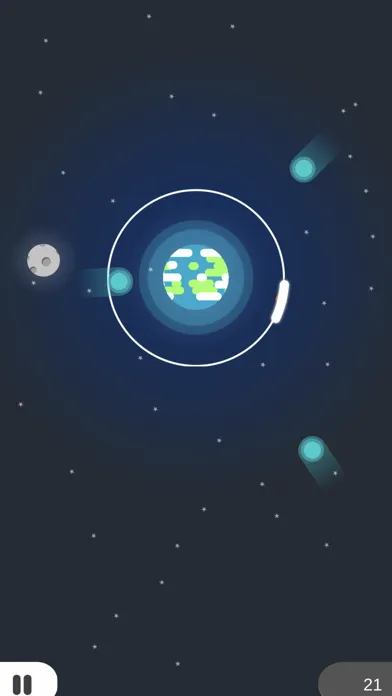 Tangkapan skrin Asteroid Defender