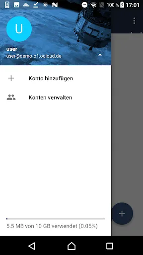 ocloud for owncloud スクリーンショット